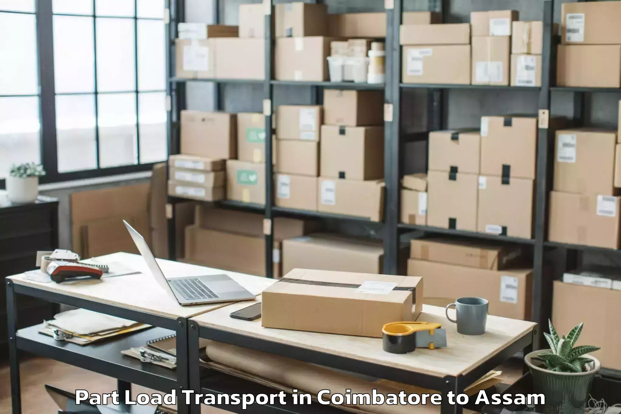 Leading Coimbatore to Sibsagar Part Load Transport Provider